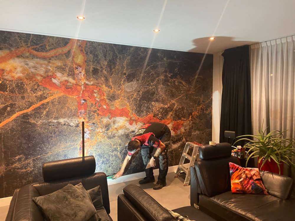 Marbre avec tonalité cuivre