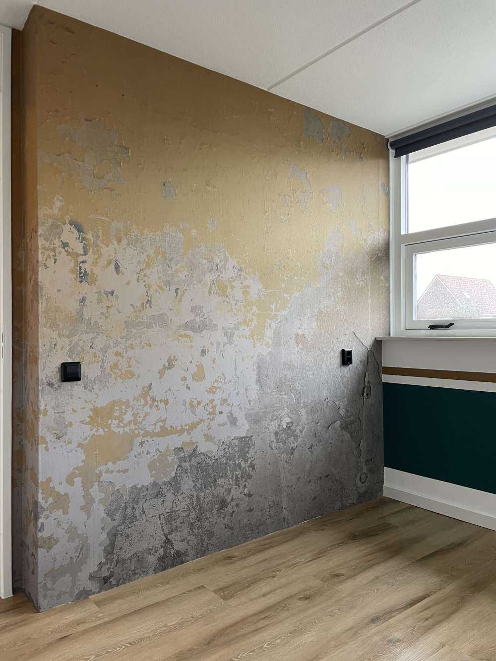 Mur jauni par les intempéries