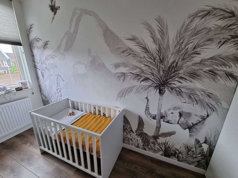 Animaux de la jungle en noir et blanc