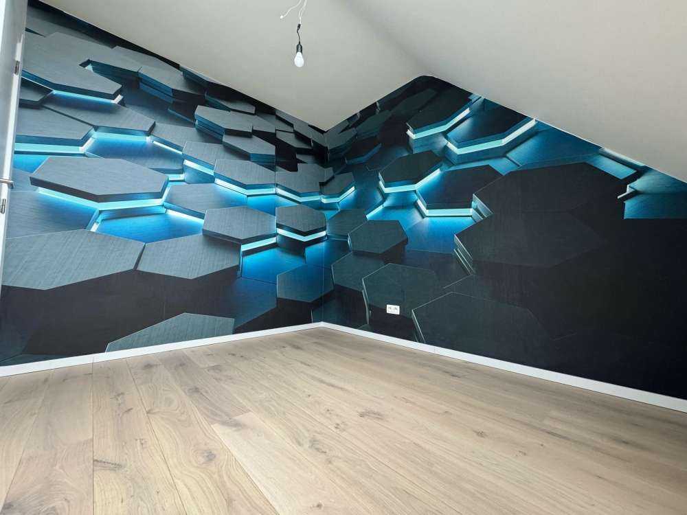 Hexagones 3D lumineux
