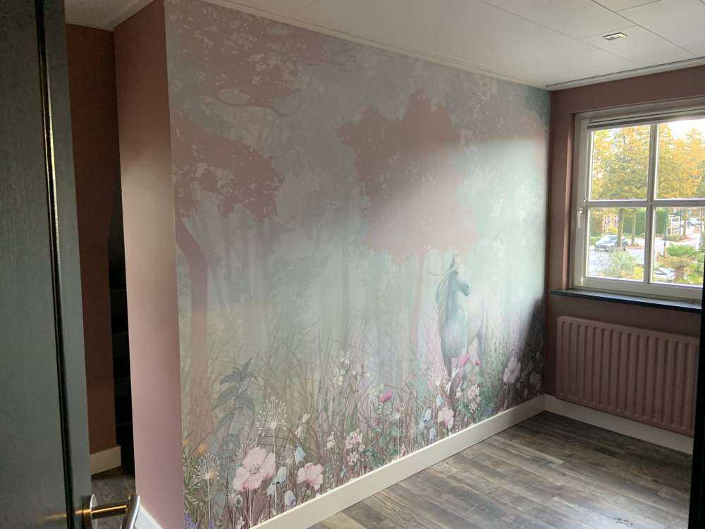 Forêt bleue et rose