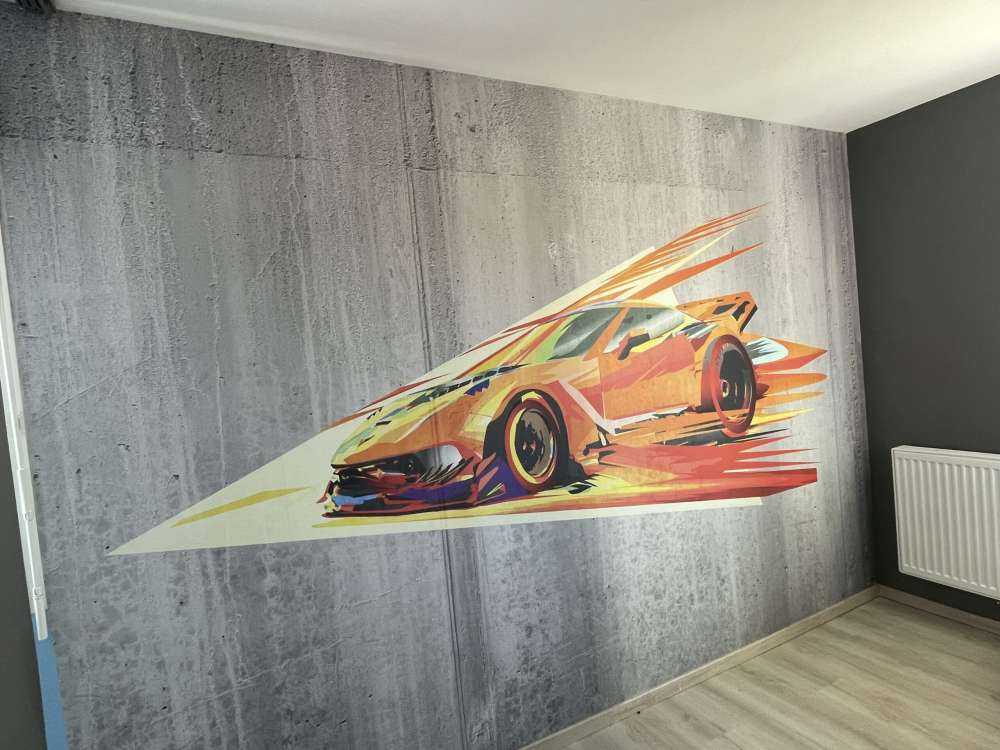 Voiture de course graffiti