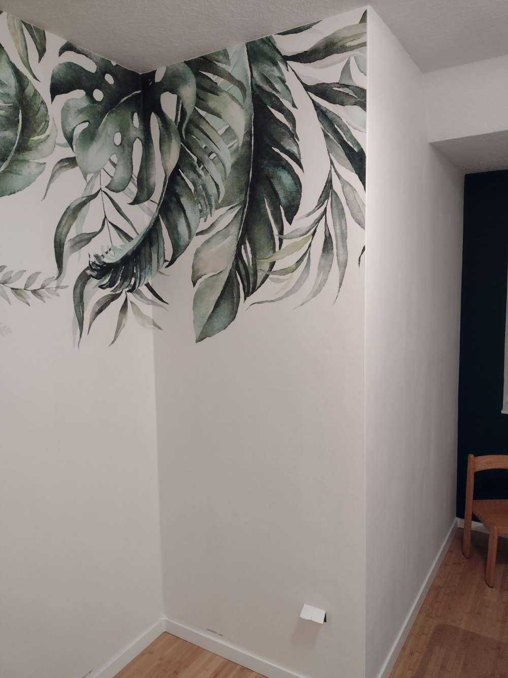 Feuilles tropicales à l'aquarelle