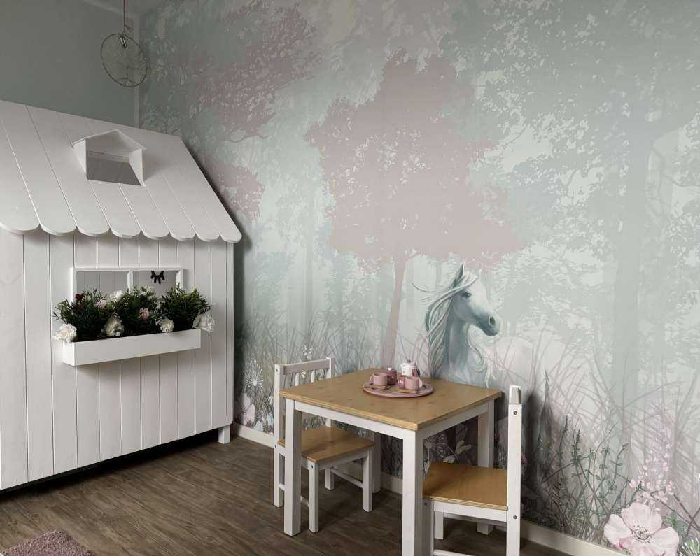 Forêt bleue et rose