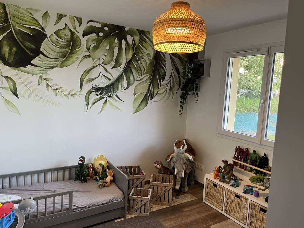 Feuilles tropicales à l'aquarelle