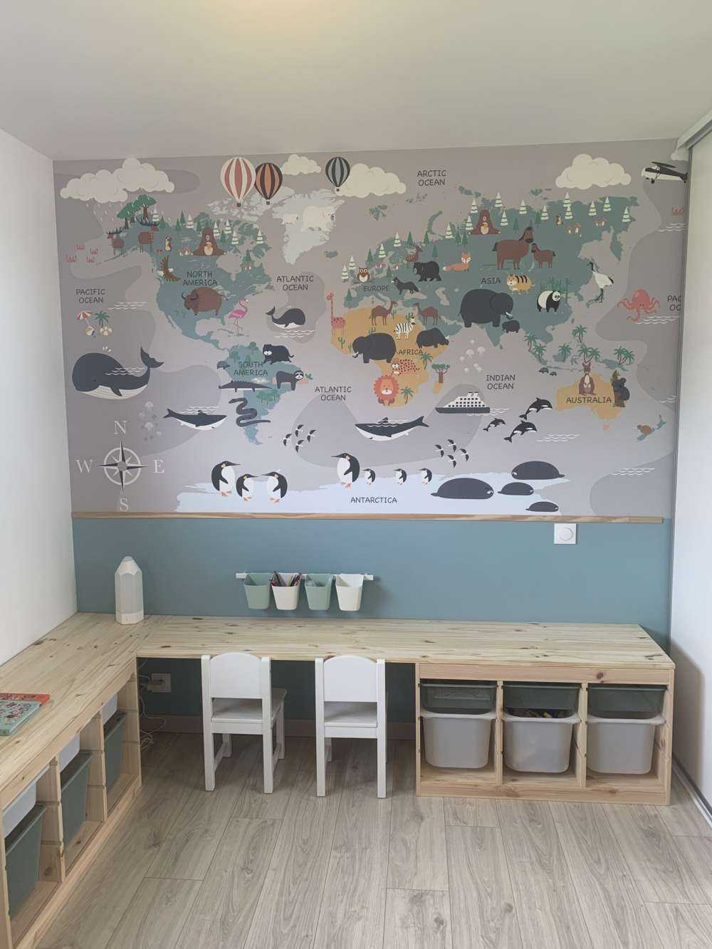 Carte du monde des animaux