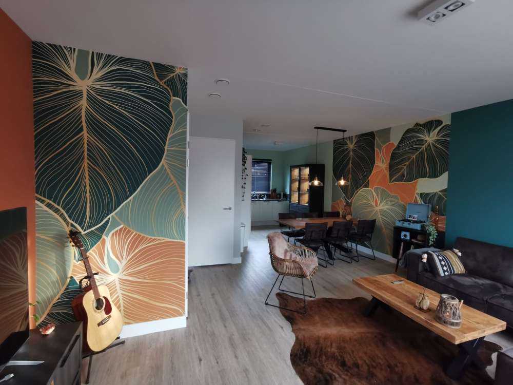 Feuilles couleur cuivre