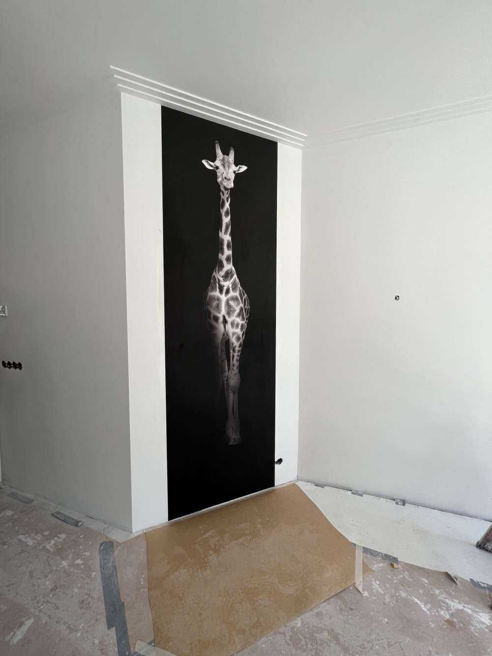 Girafe en noir et blanc