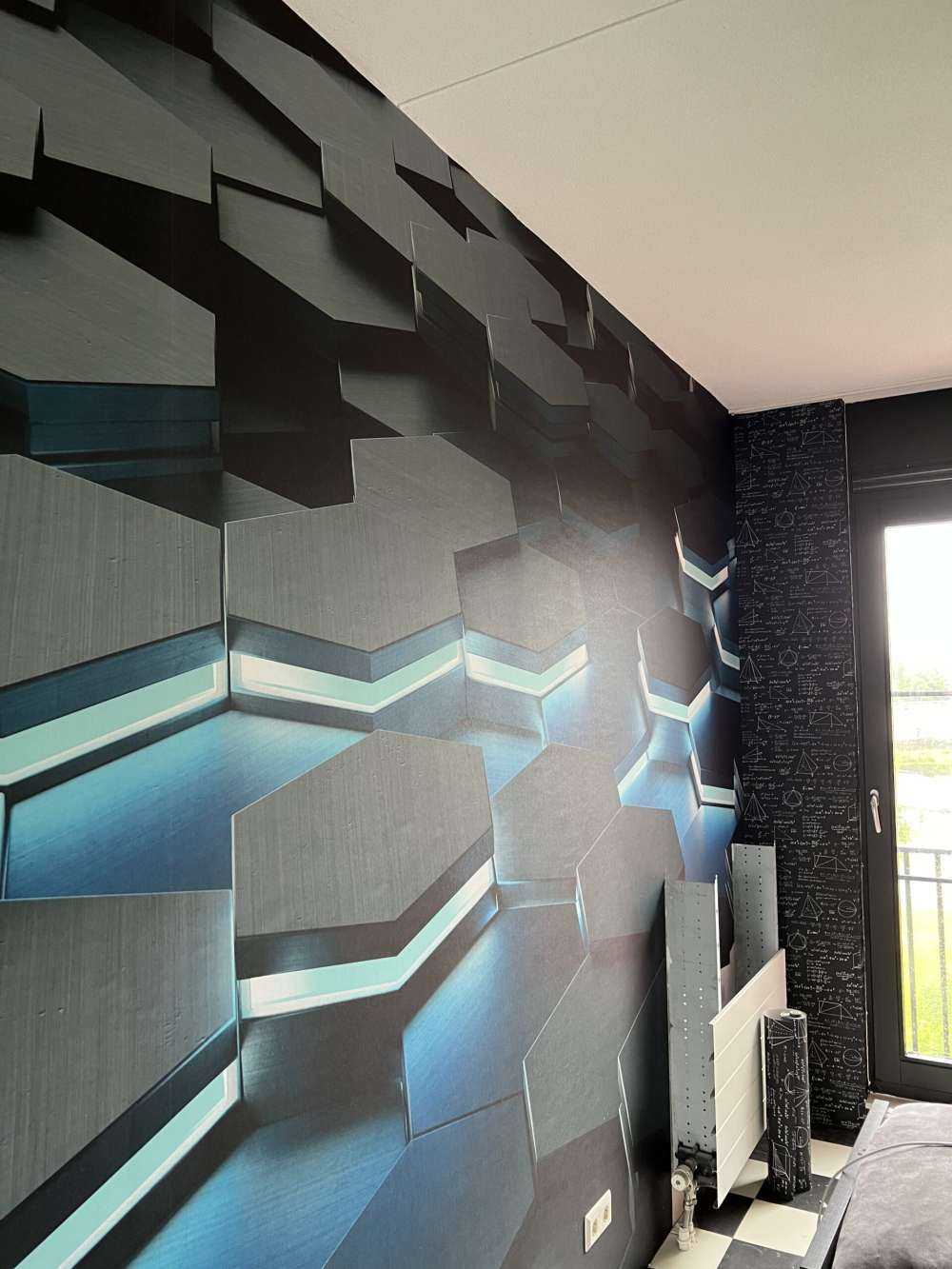 Hexagones 3D lumineux