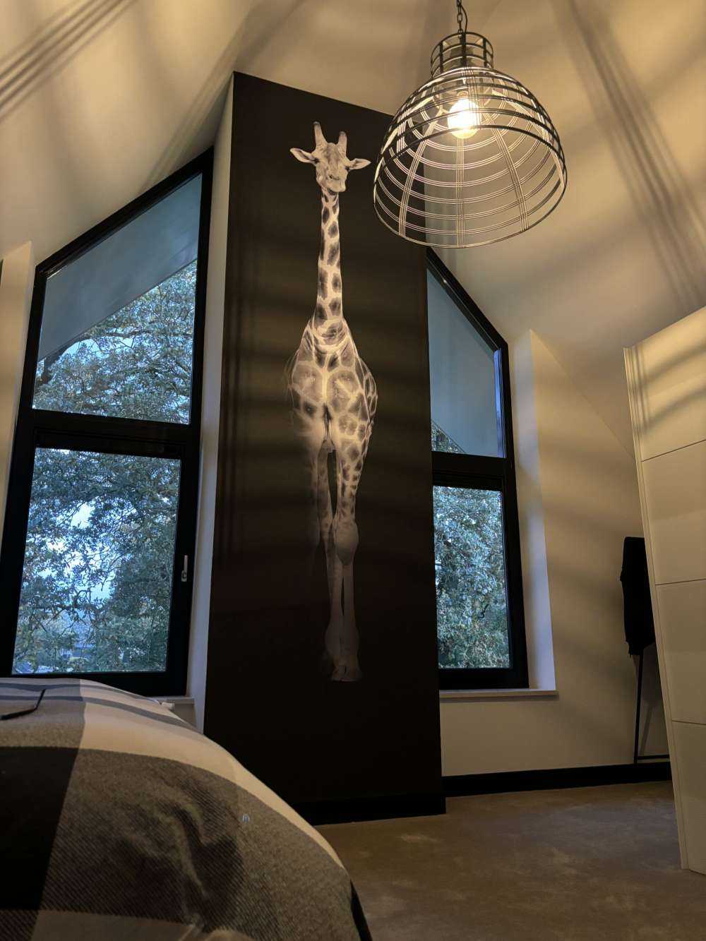 Girafe en noir et blanc