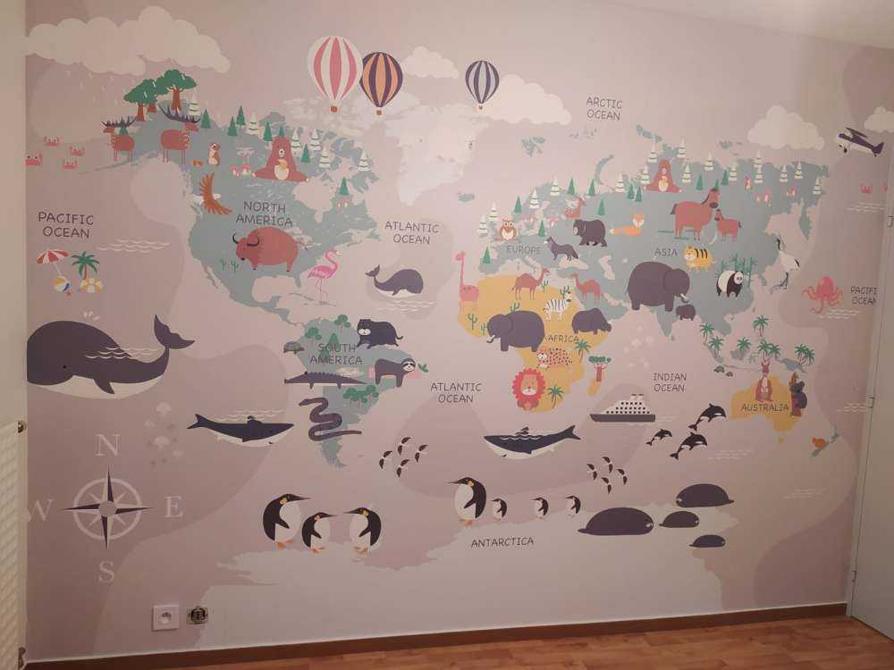 Carte du monde des animaux