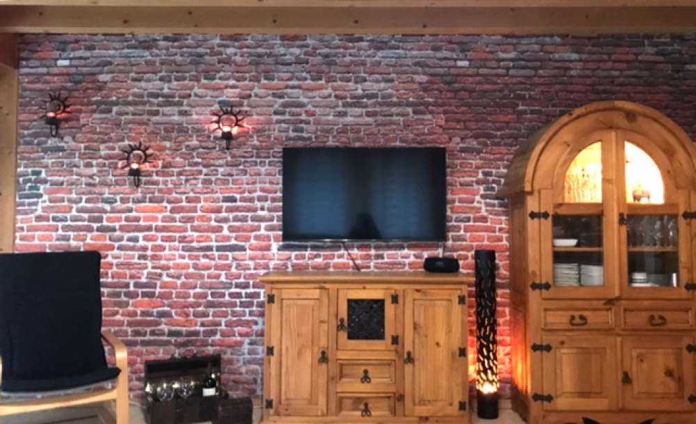Mur extérieur restauré