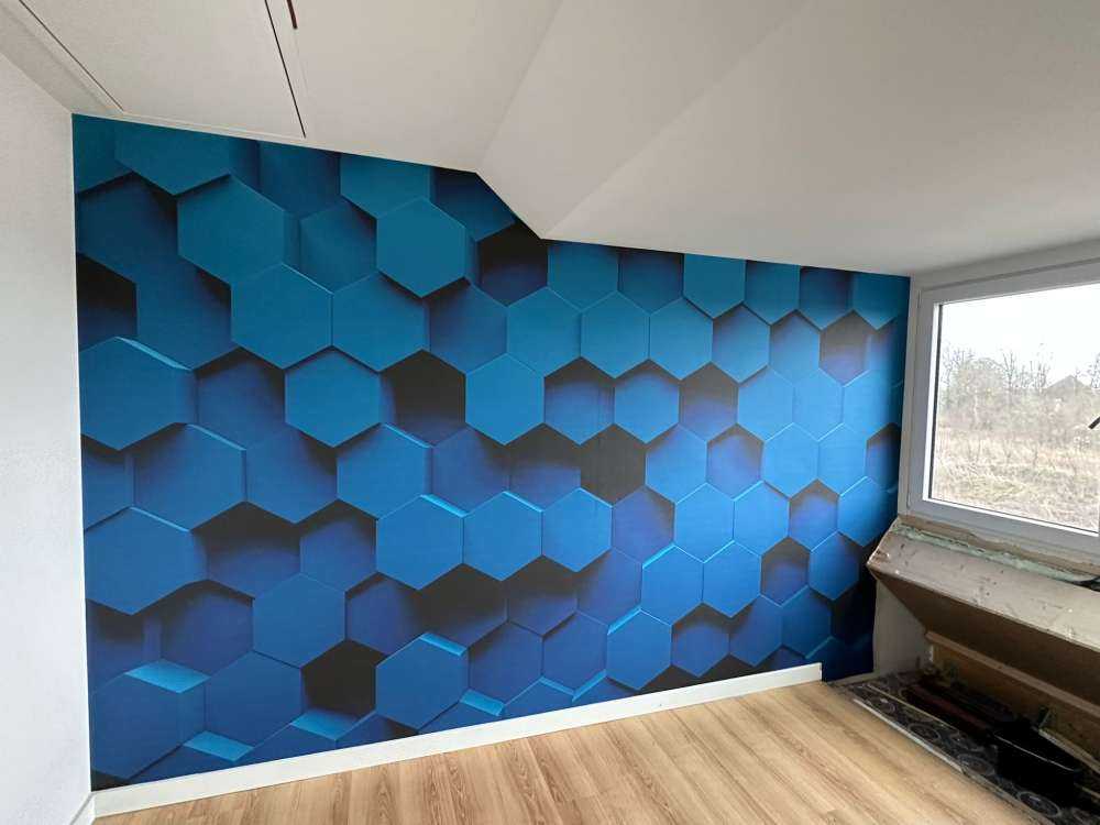 Hexagones bleu foncé