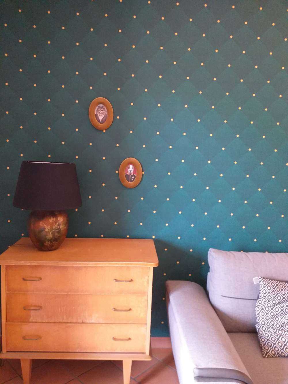 Motif chesterfield vert foncé