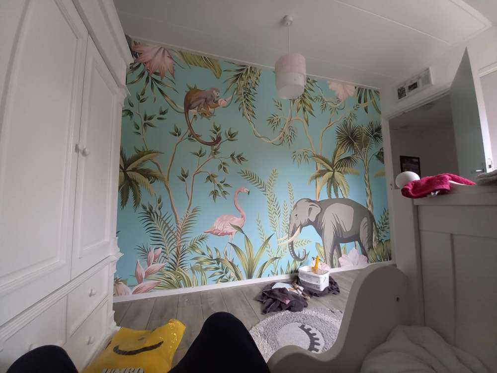 Éléphant, flamant rose et amis