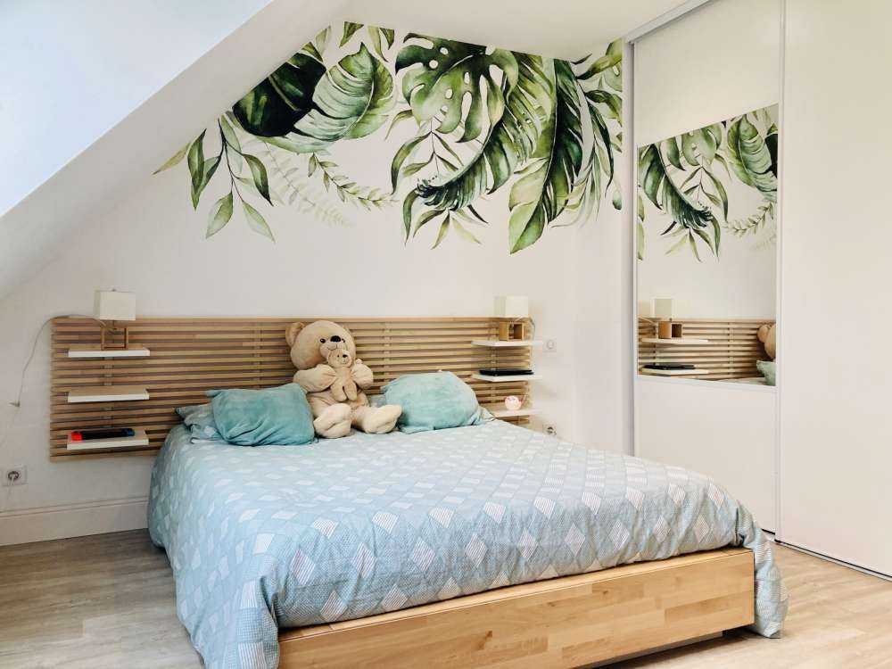 Feuilles tropicales à l'aquarelle