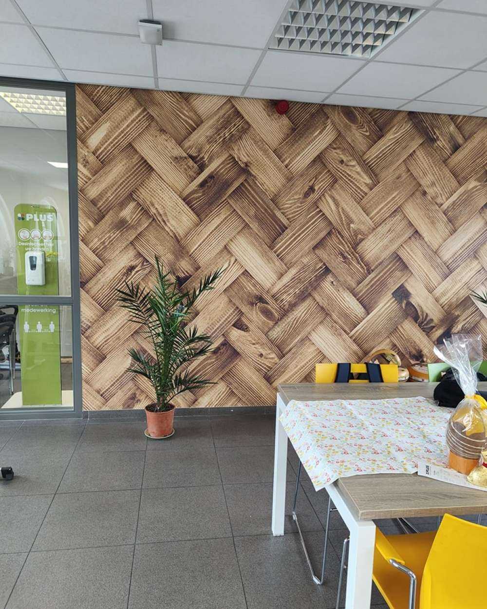Chevron en bois naturel