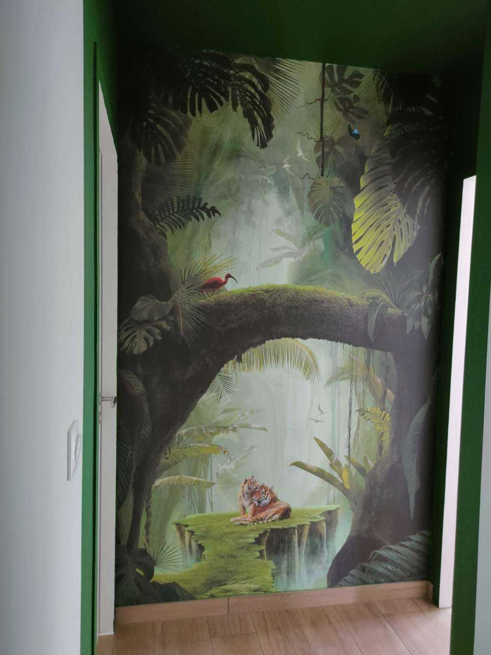 Couple de tigres dans la jungle