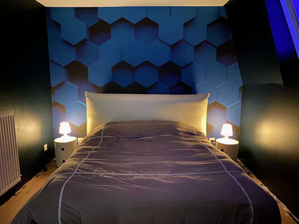Hexagones bleu foncé
