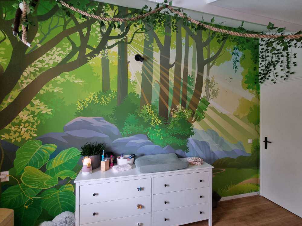 Rayons de soleil dans la jungle