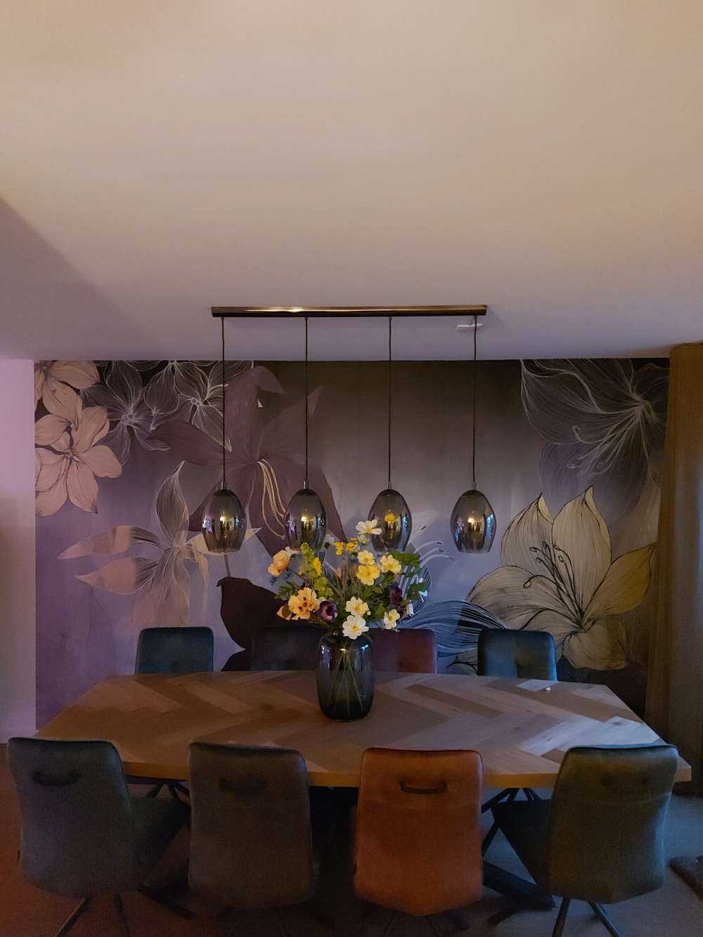 Verrière avec plantes tropicales