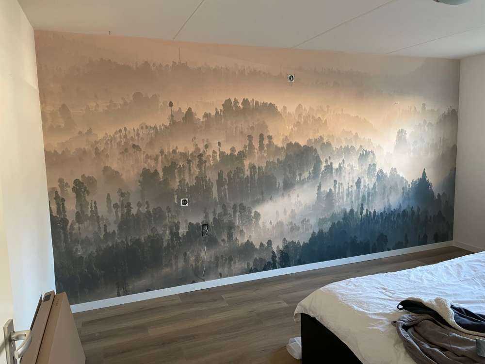 Montagnes brumeuses en Indonésie