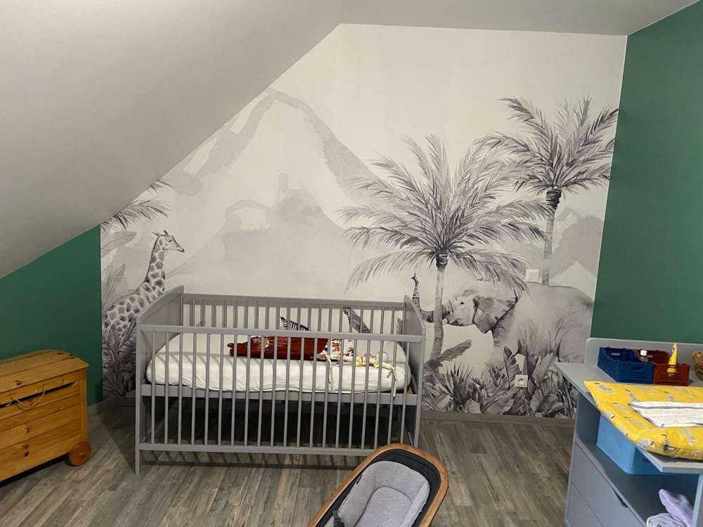 Animaux de la jungle en noir et blanc