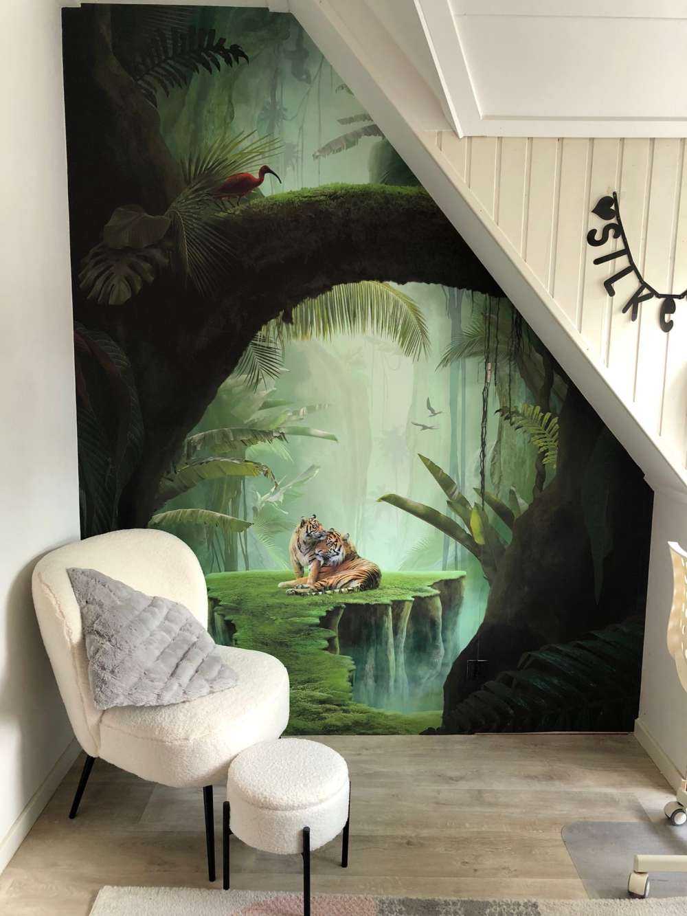 Couple de tigres dans la jungle