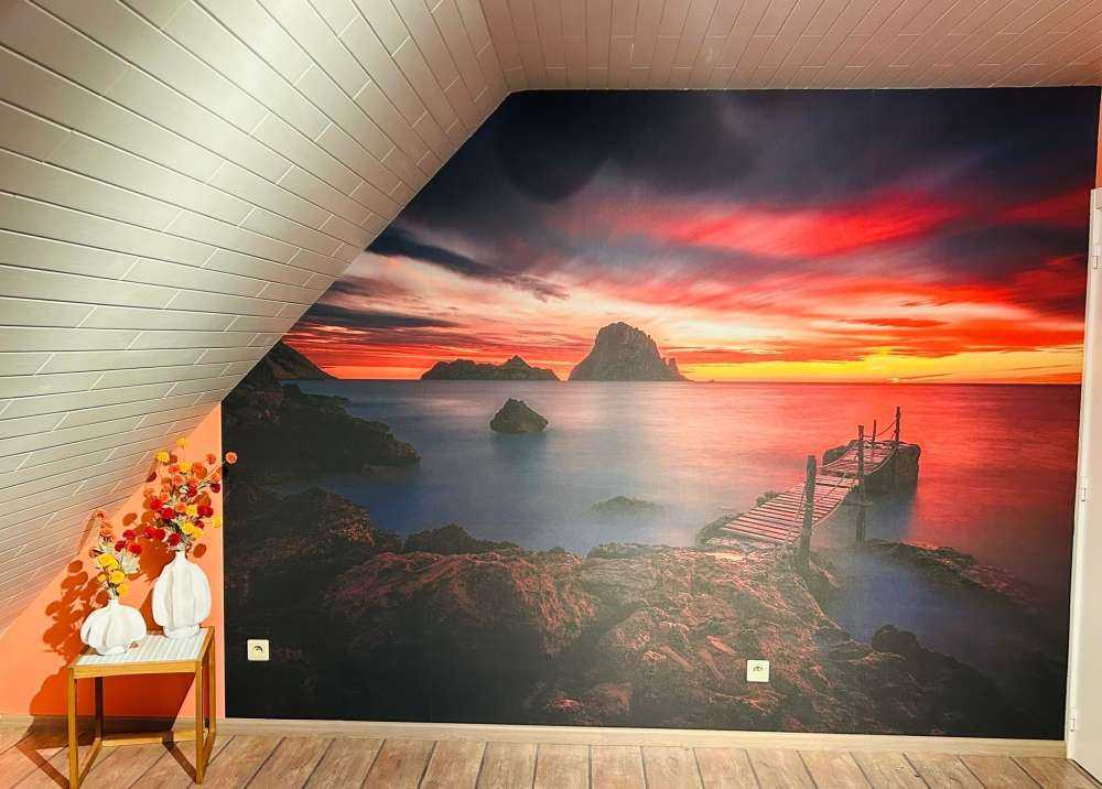 Red sunset in Ibiza ...