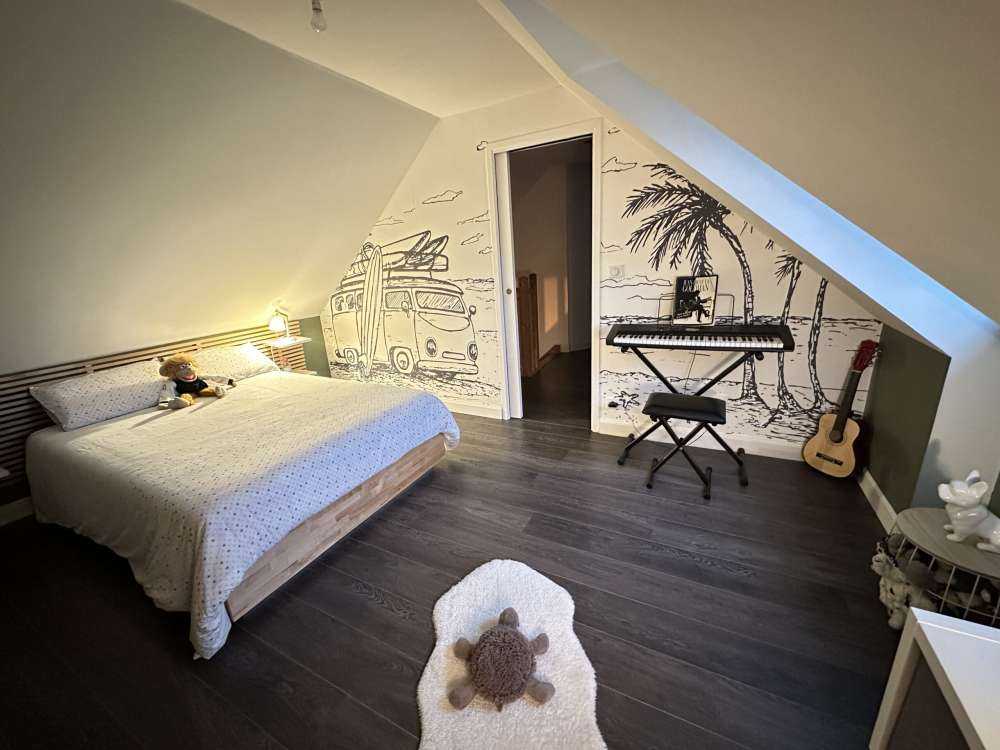 Dessin de plage style crayon