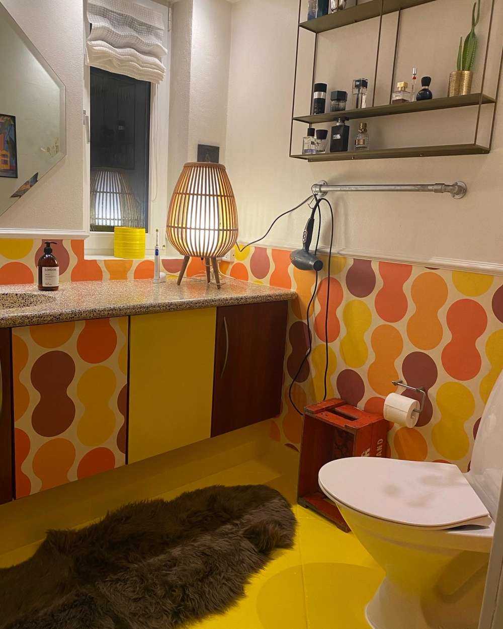 Motif de fleur rétro