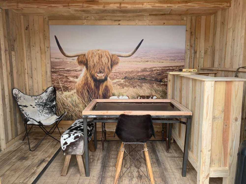 Highland écossais avec roseau