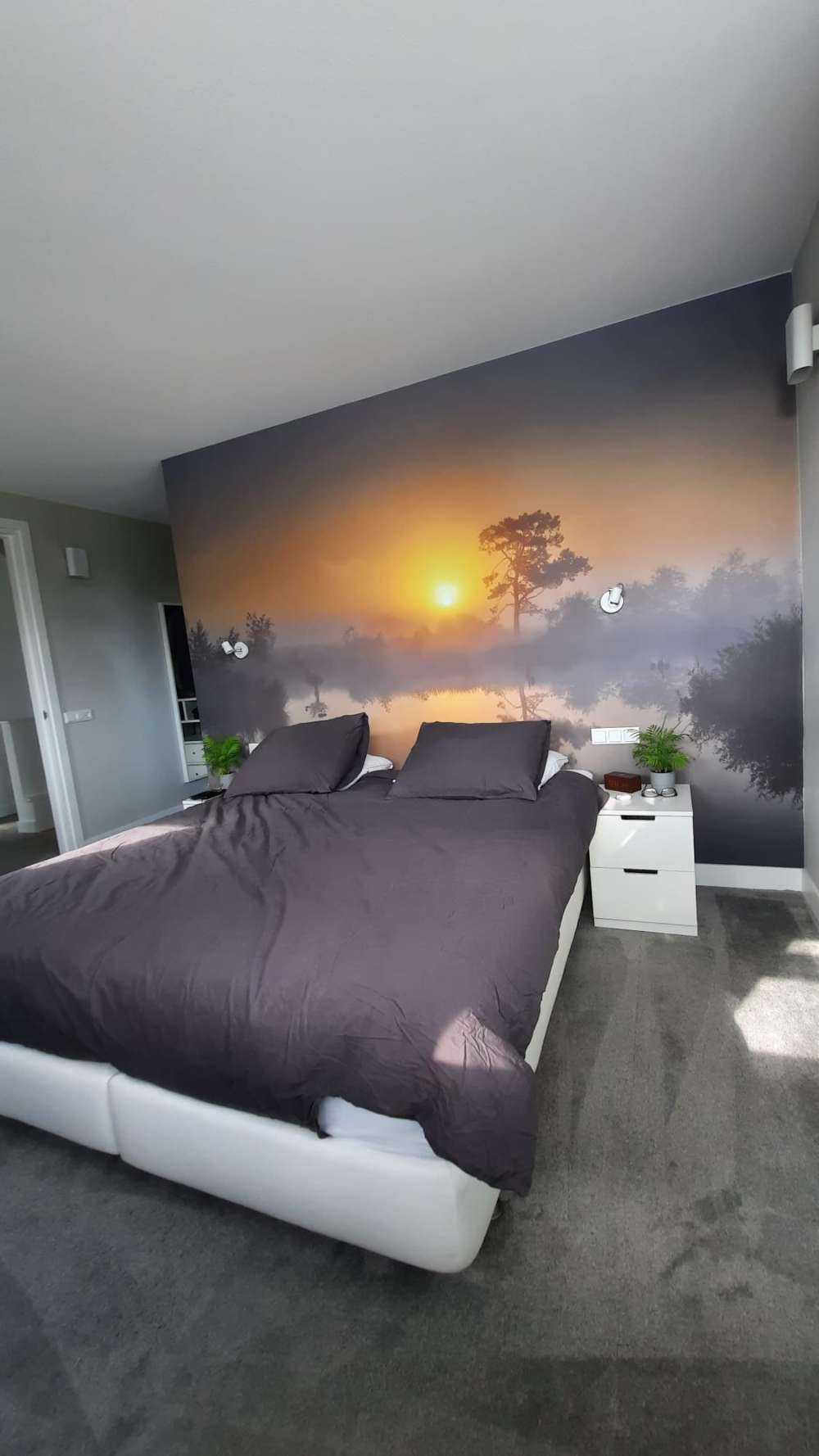 Lever de soleil brumeux