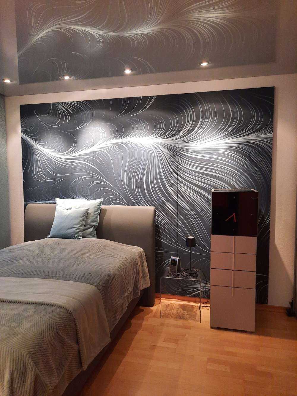 Lignes lumineuses vert canard