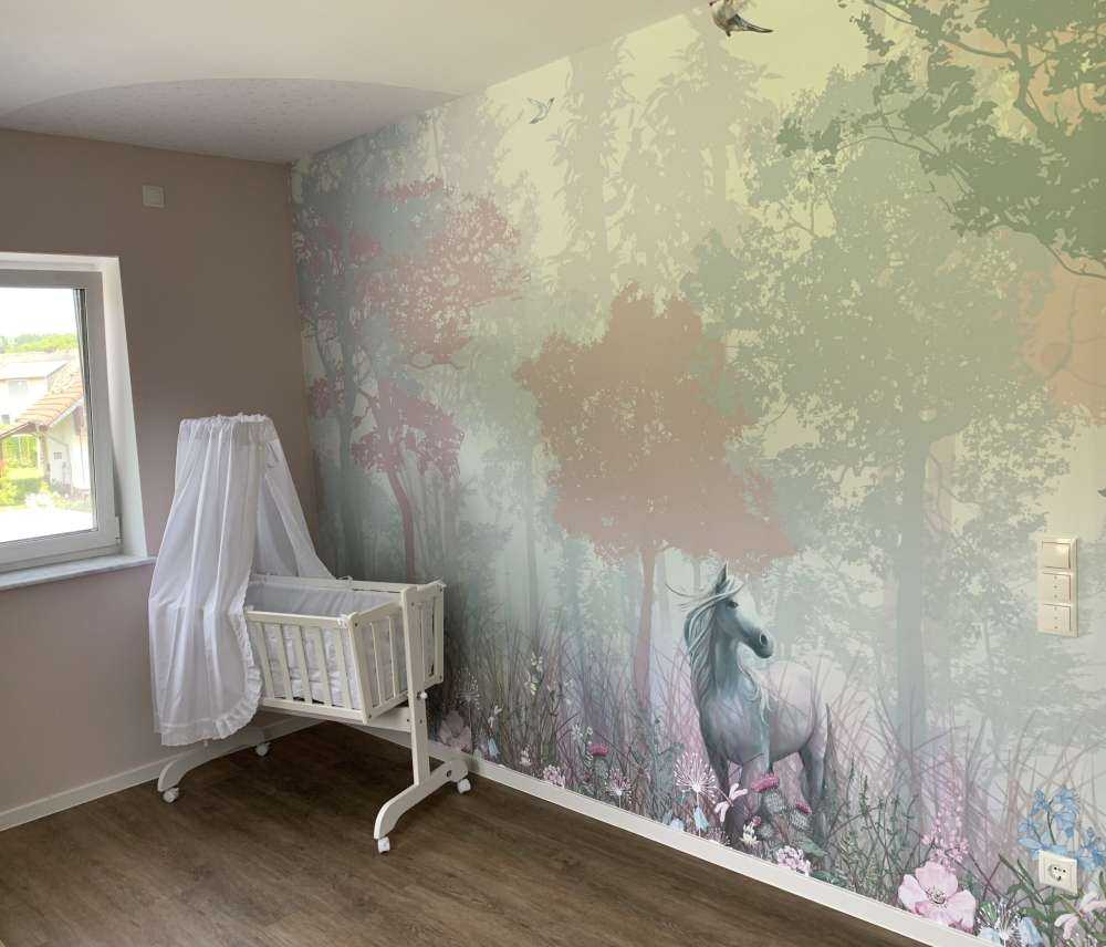 Forêt bleue et rose