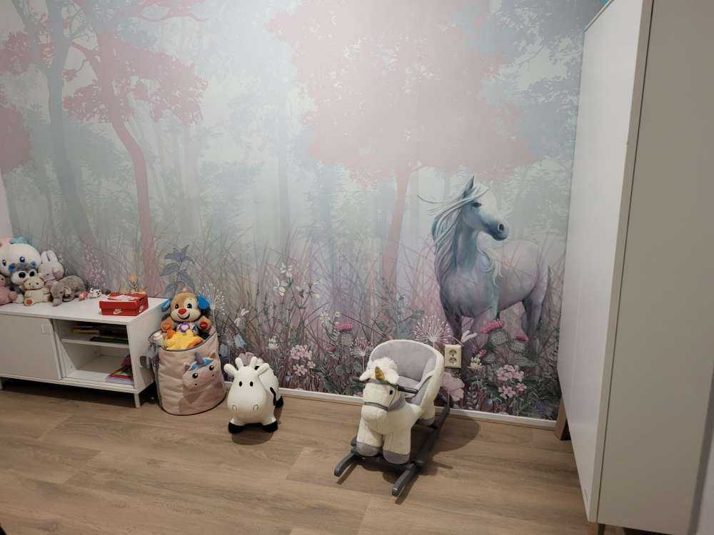 Forêt bleue et rose