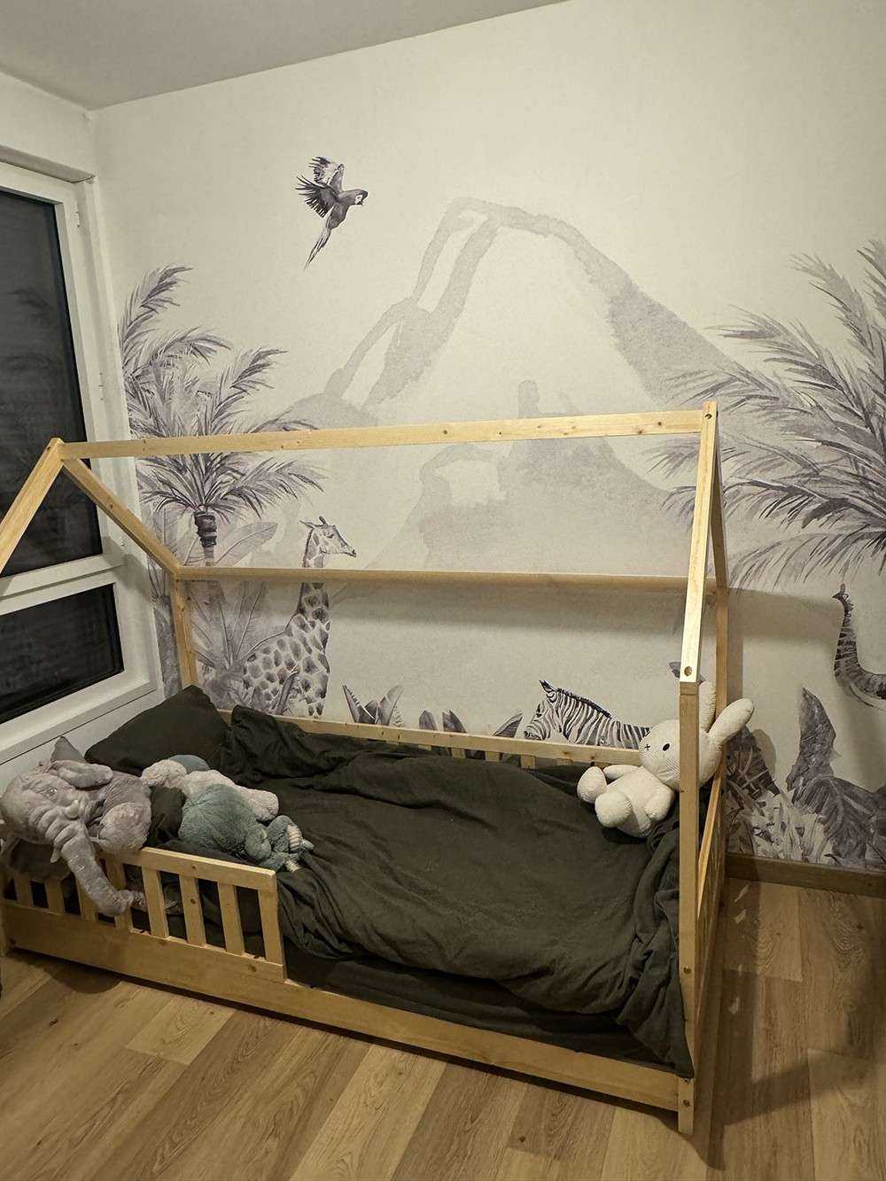 Animaux de la jungle en noir et blanc