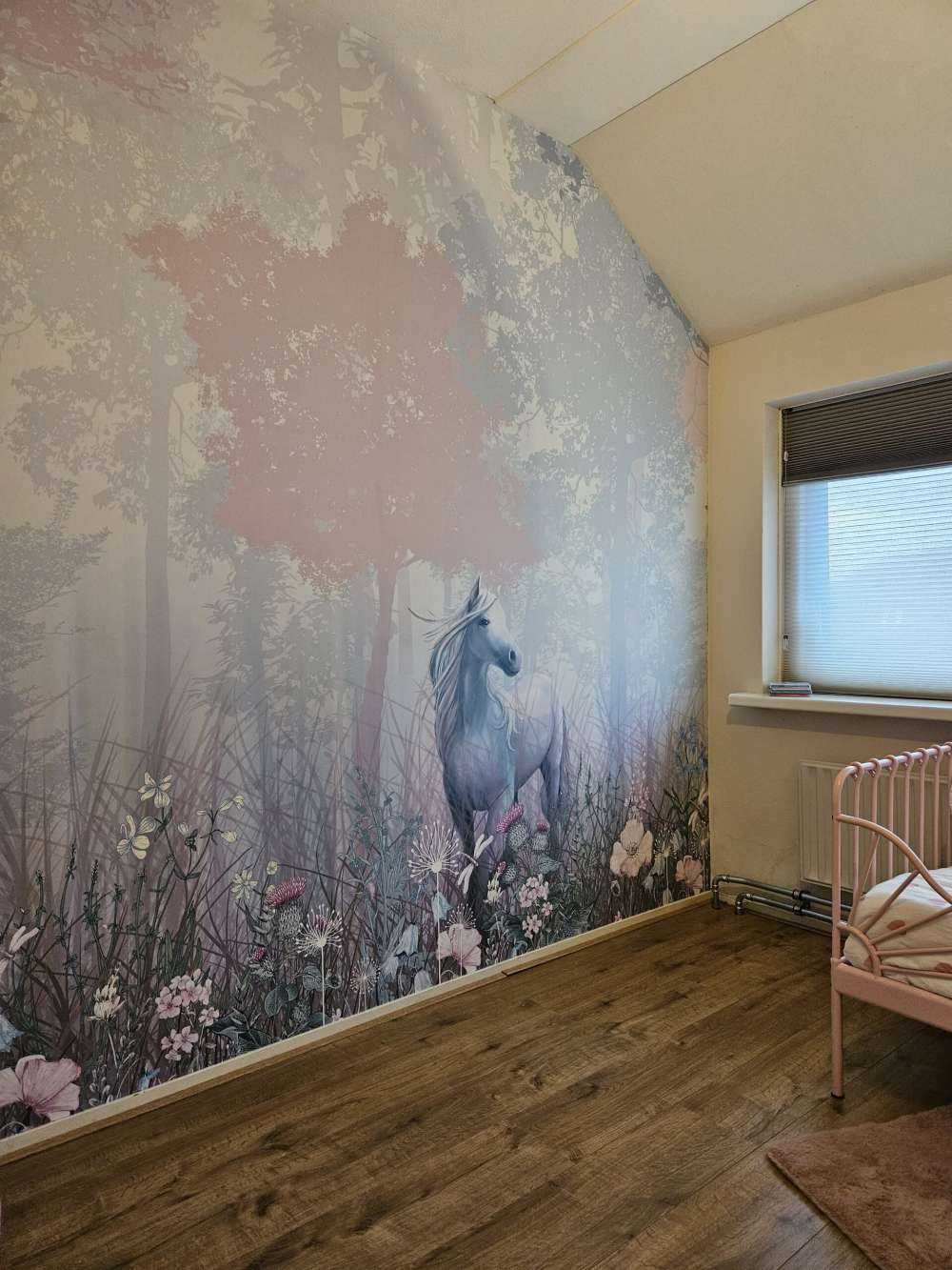 Forêt bleue et rose