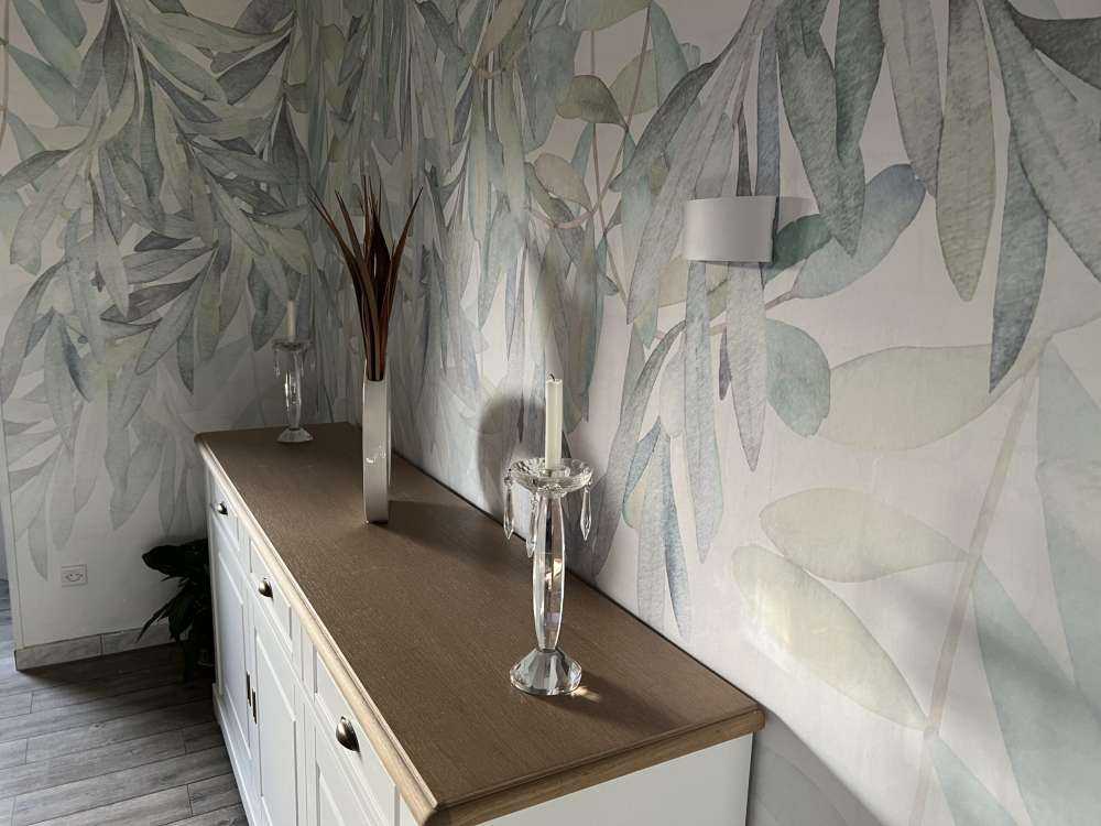 Feuilles à l'aquarelle aux couleurs pastels