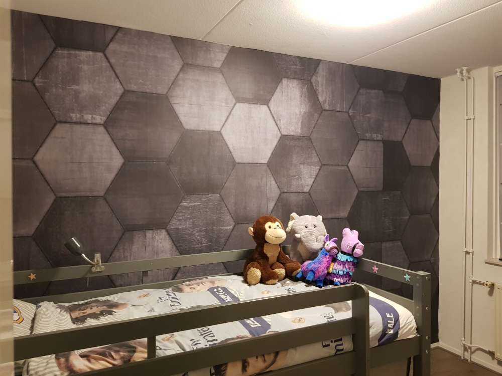 Hexagones en pierre grise