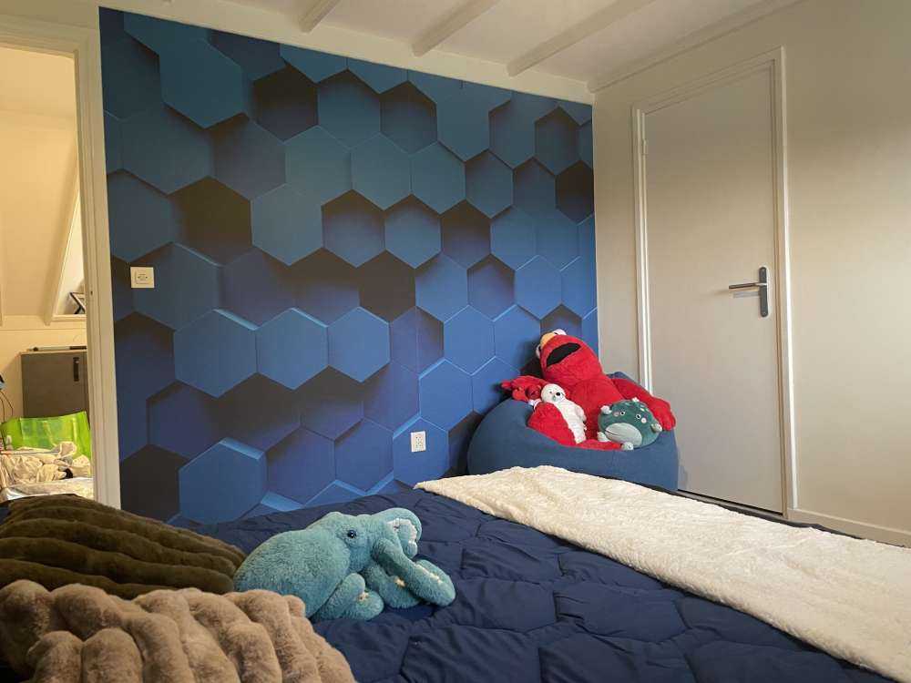 Hexagones bleu foncé