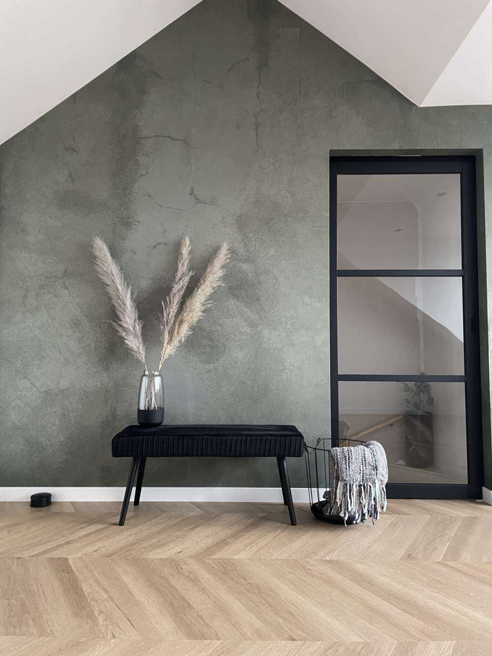 Béton vert avec fissures de balayage