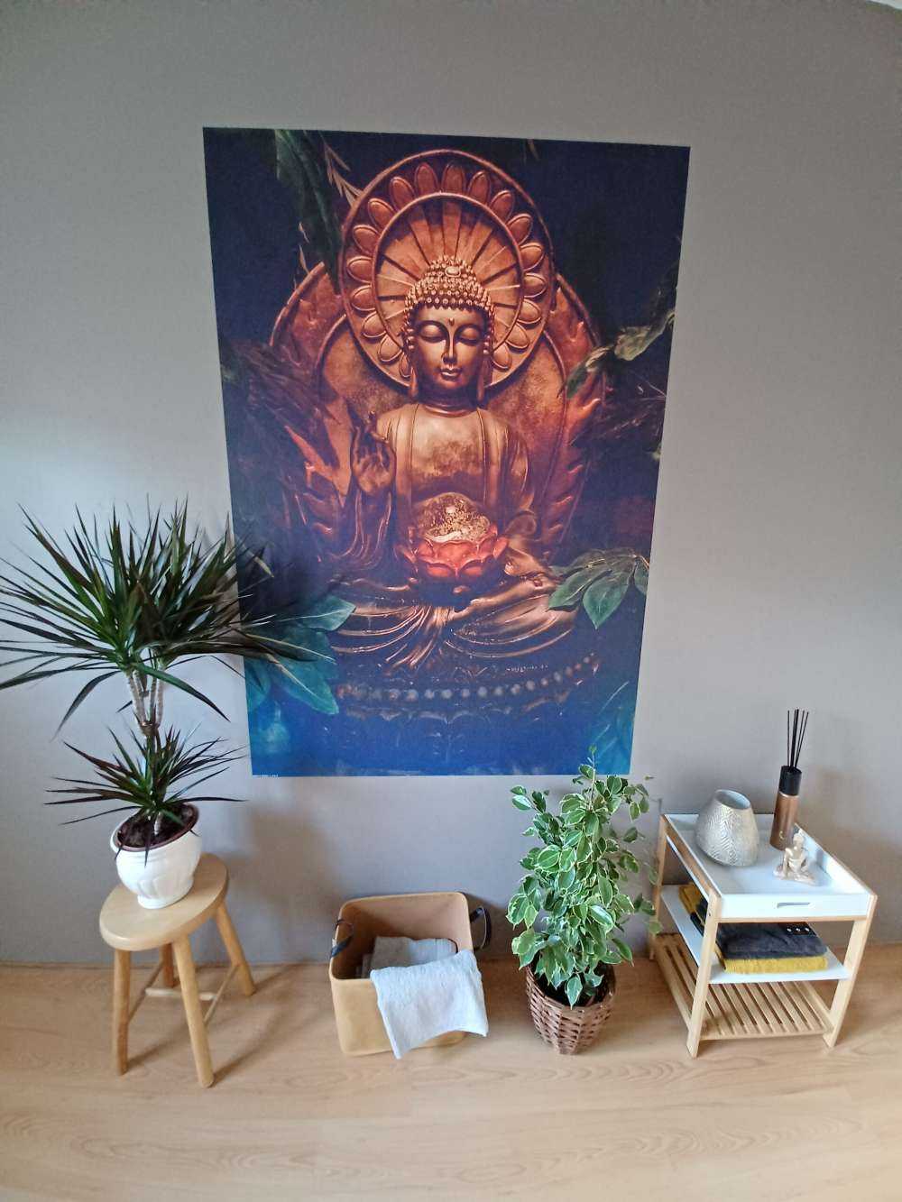Bouddha avec des feuilles