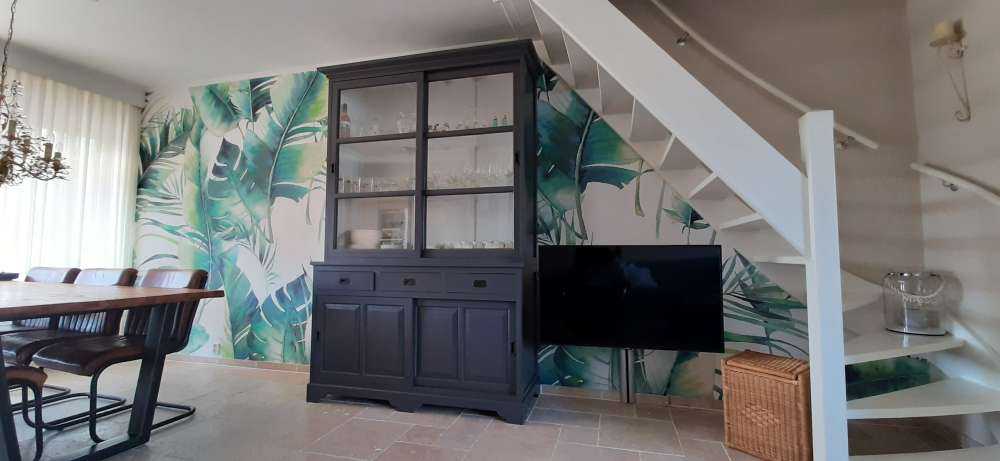 Feuilles de palmier peintes