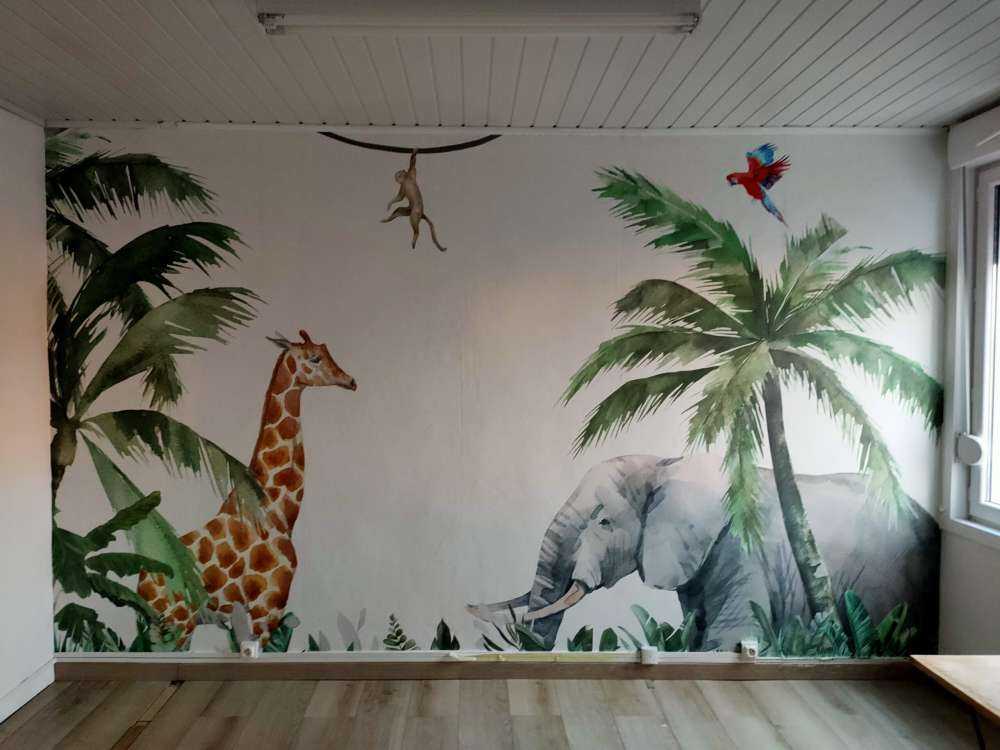 Animaux de la jungle coloré