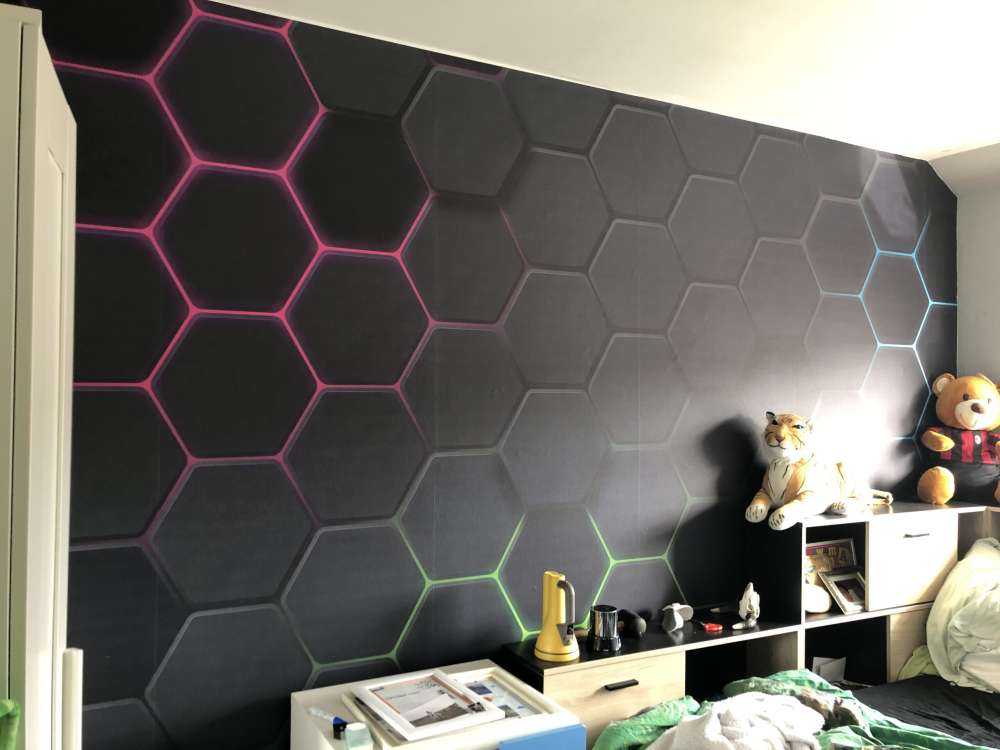 Hexagones lumineux