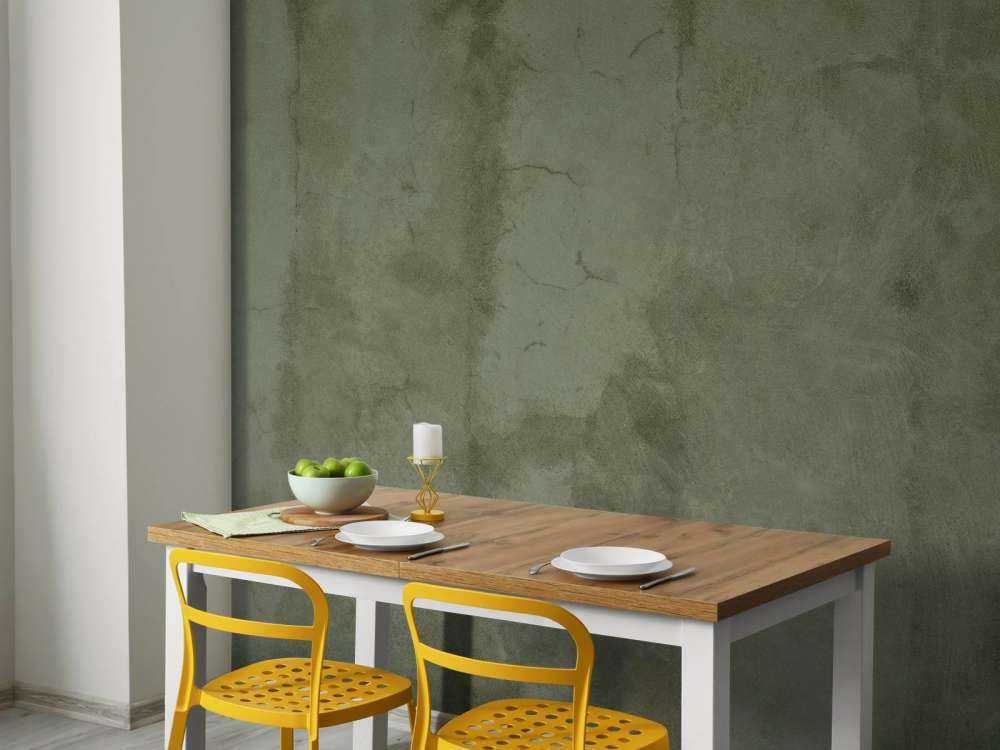 Béton vert avec fissures de balayage