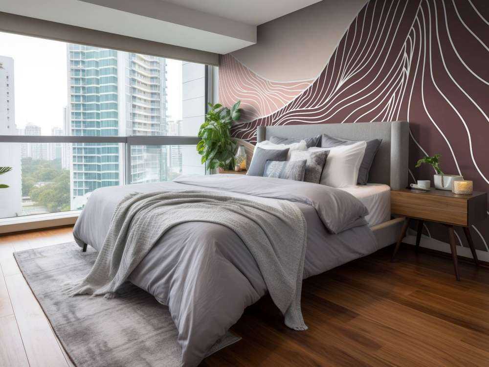 Montagnes colorées au crayon