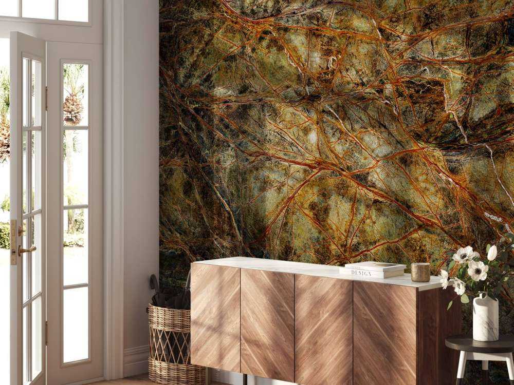 Marbre avec des veines colorées