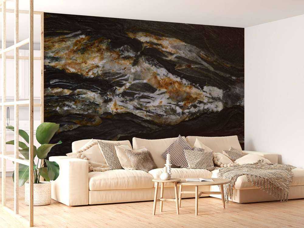 Marbre noir avec relief